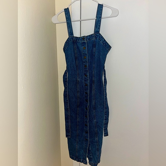 Urban Revivo Dresses Urban Revivo Denim Blue Jean Button Front